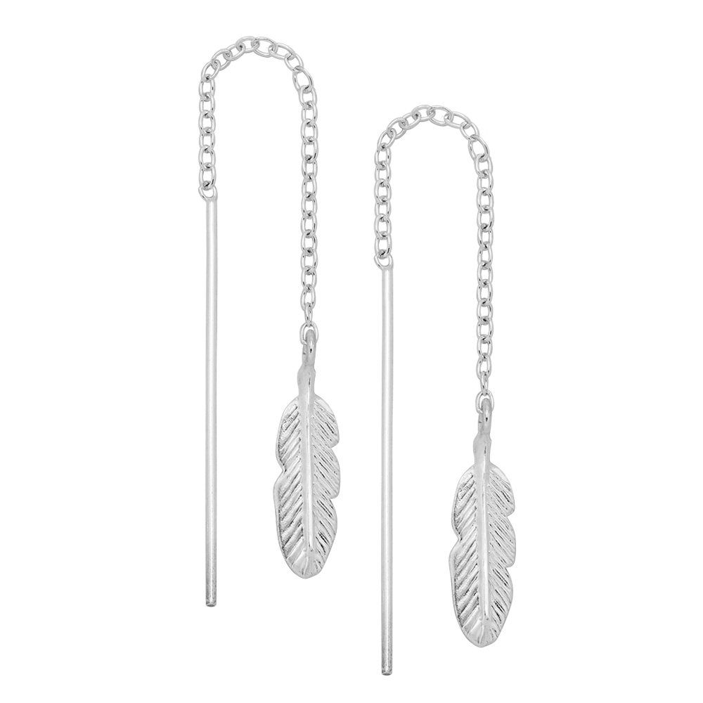 Feather Threader Earrings