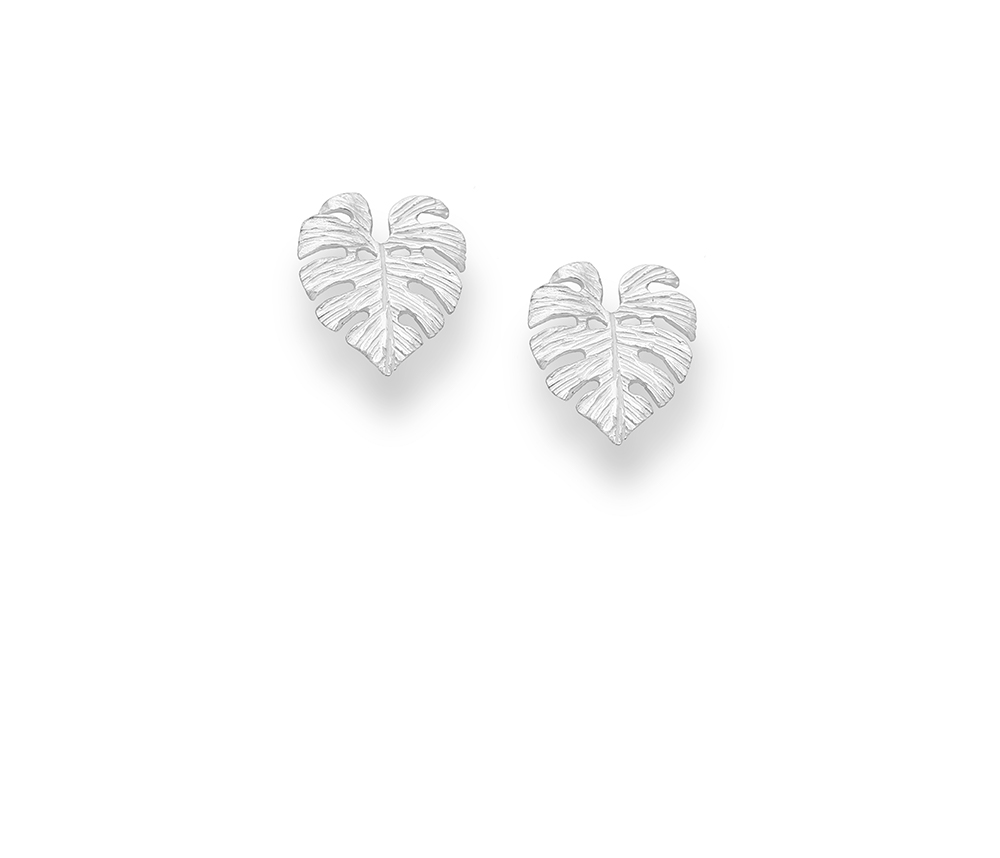 Palm Leaf Stud Earrings