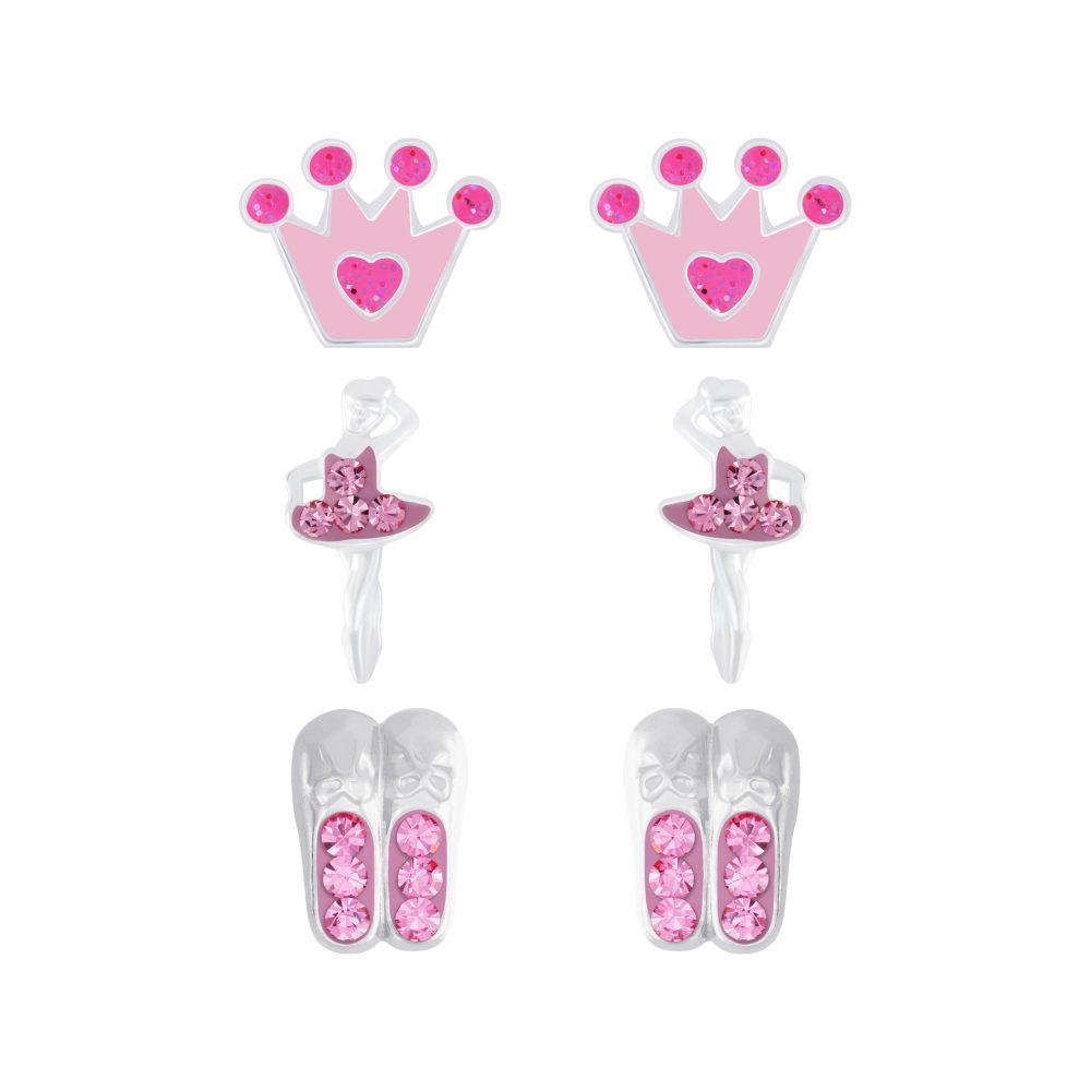 Ballerina Set Stud Earrings (3 pairs)