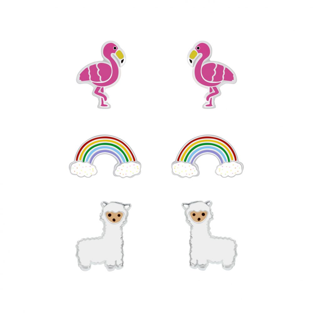 Flamingo Set Stud Earrings (3 pairs)