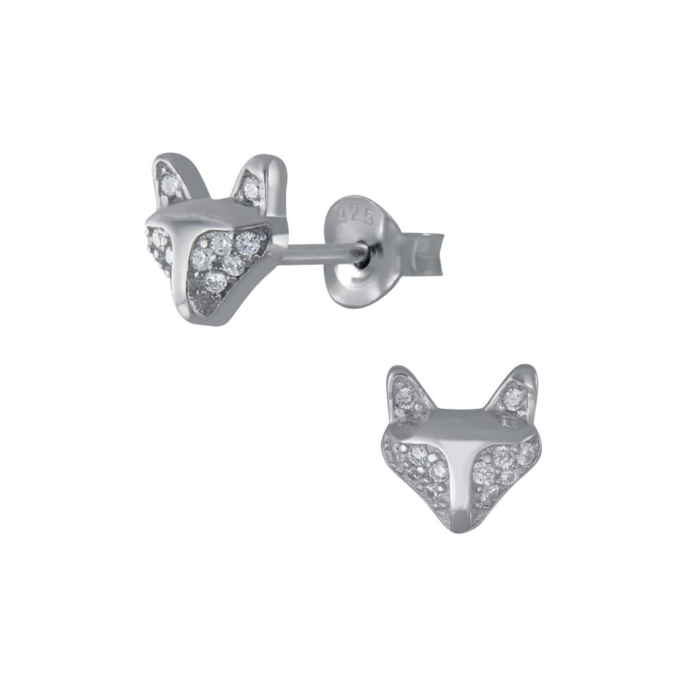 Sparkle Fox Stud Earring