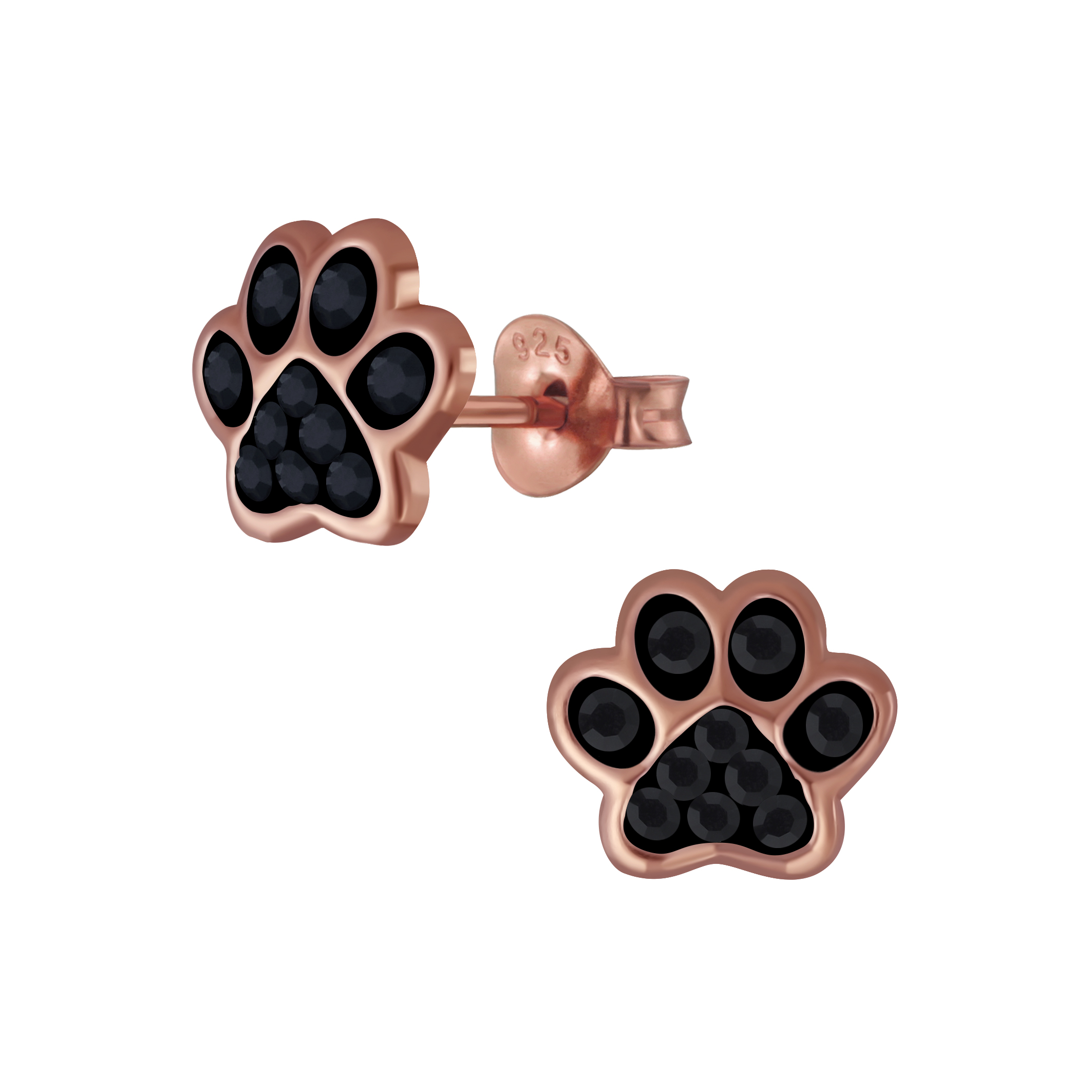 Puppy Print Stud Earring