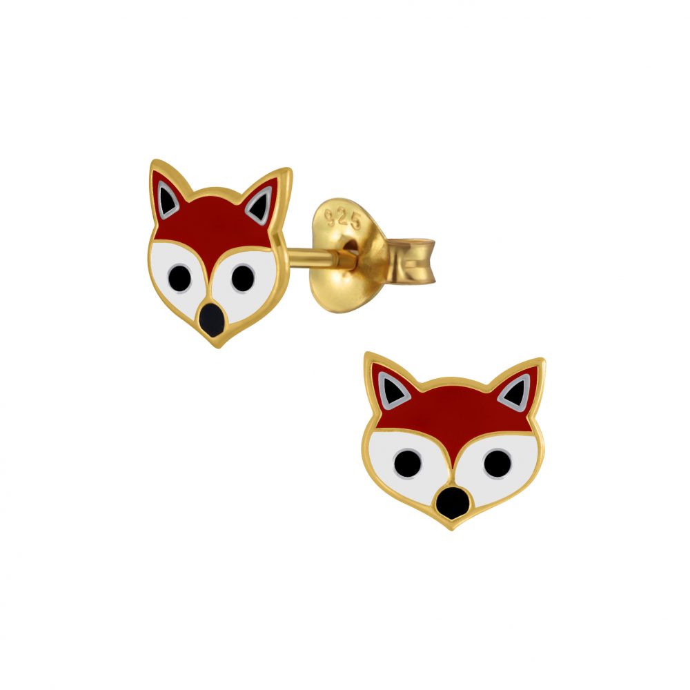 Fox Face Stud Earring