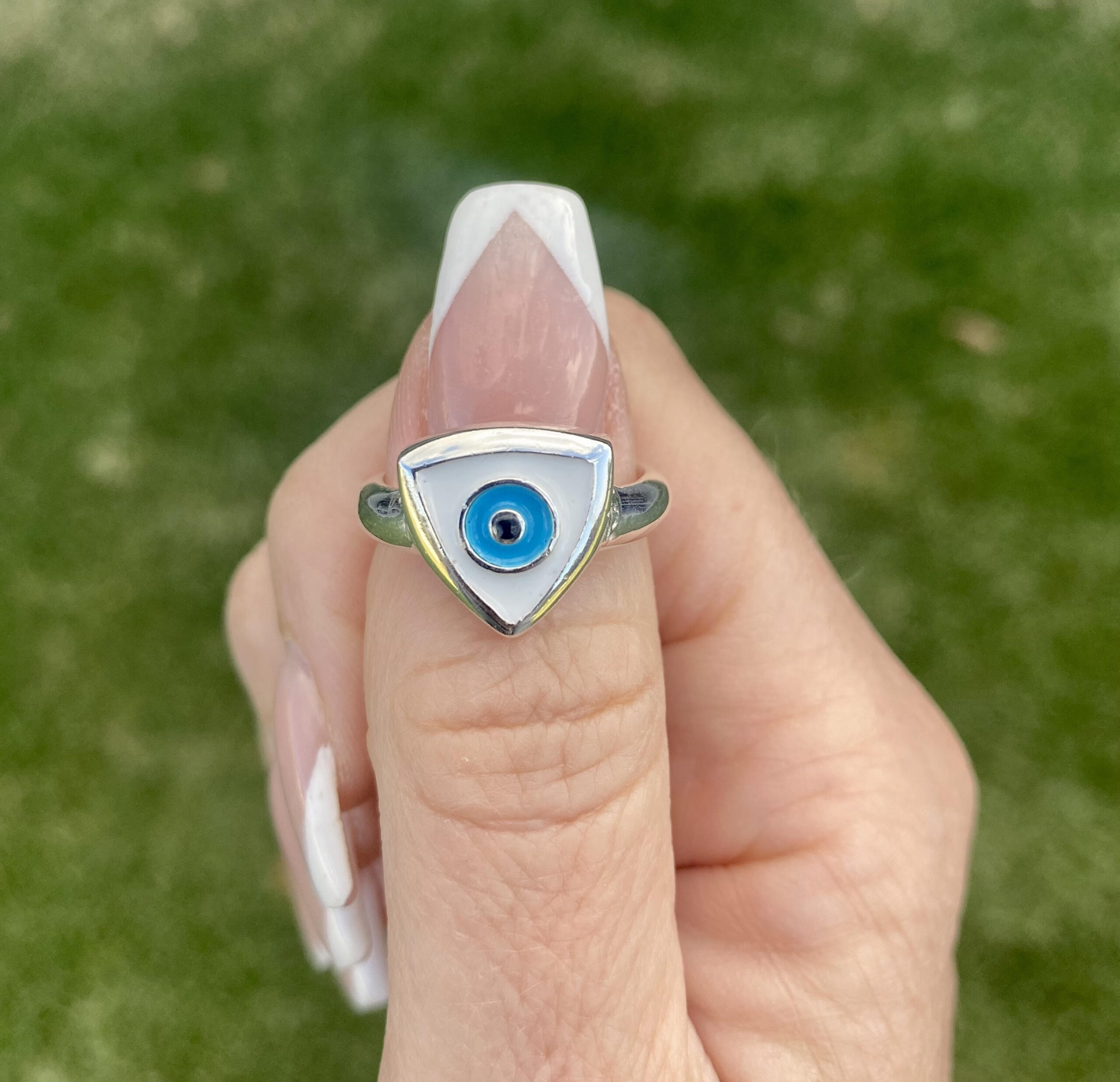 Evil Eye Ring - Triangle