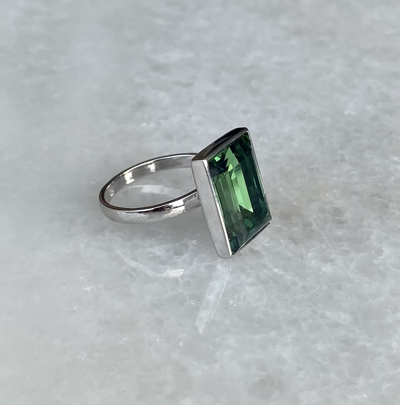 Emerald Cut Ring - Emerald
