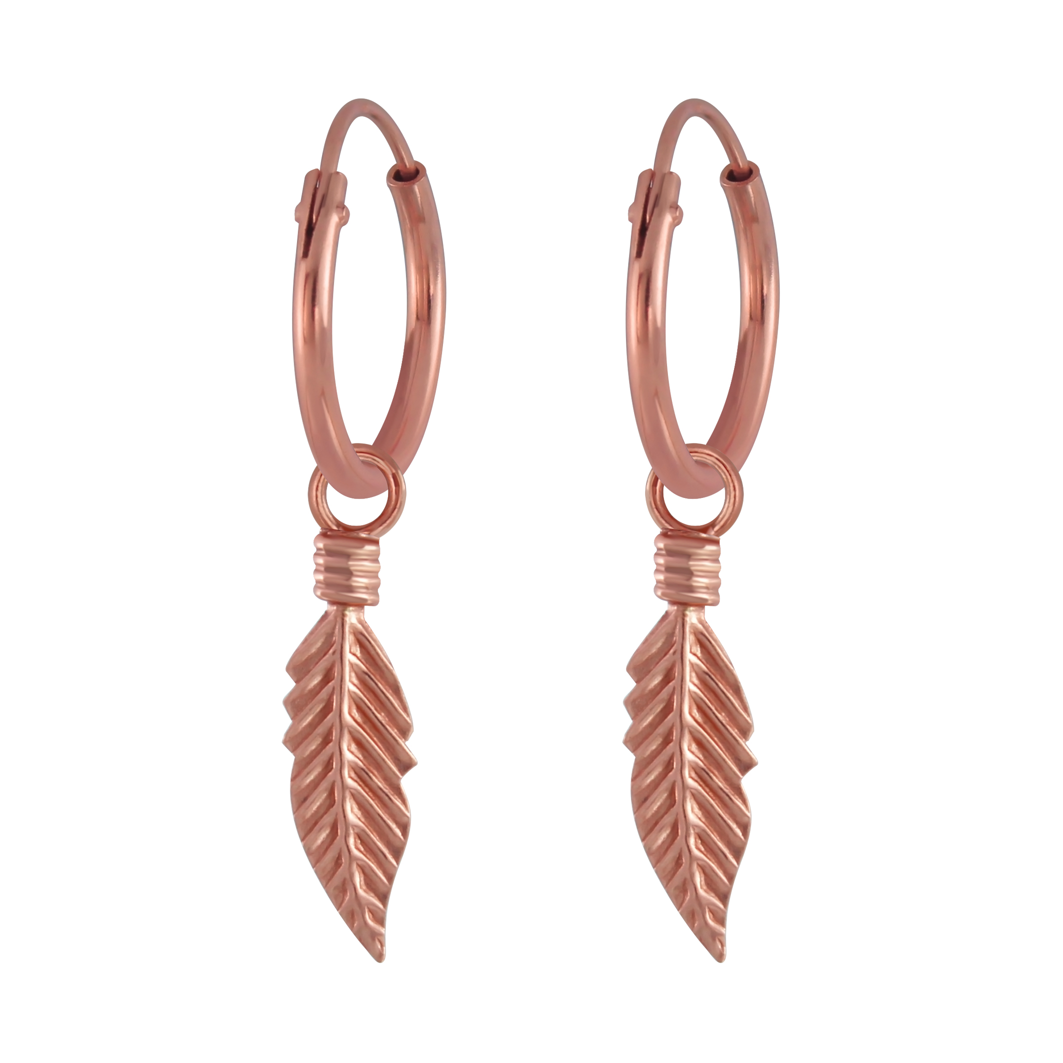 Feather Hoop Earring
